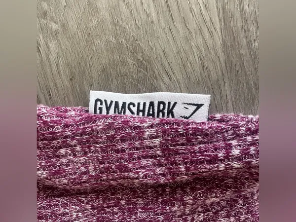 Gymshark Slounge Cropped Ribbed Tank Top High Neckline Women’s XS Pink - Image 3