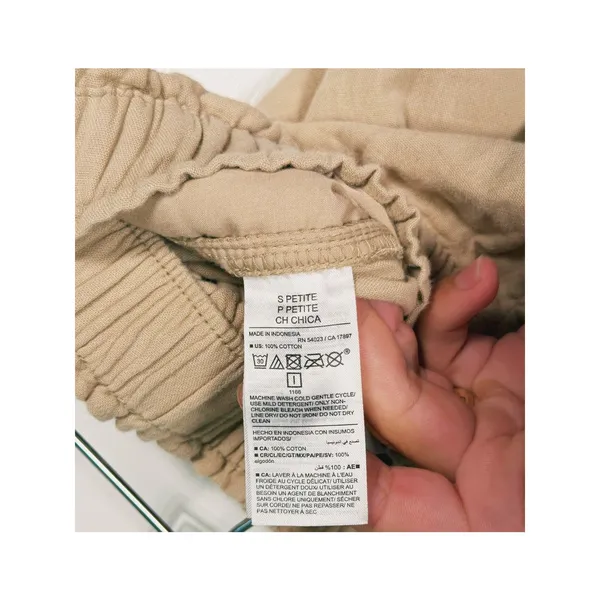 Old Navy Womens High Rise Wide Leg Pants Cotton S Beige Minimal Organic Earthy - Image 10