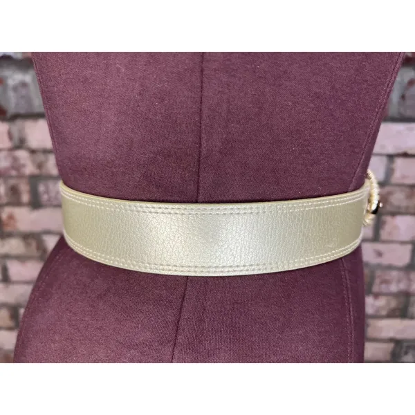 Nine west belt Genuine leather gold y2k small - Image 7