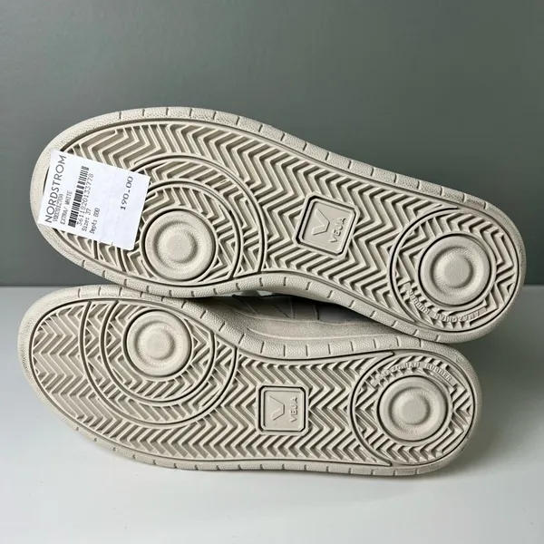 Veja V-15 Leather Extra White Suede Organic Cotton Natural High-Top Trainers 6 - Image 7