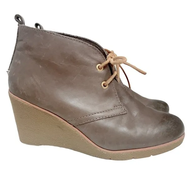 Sperry TopSider Harlow Wedge Chukka Boots Womens‎ Size 8M Burnished Leather - Image 2