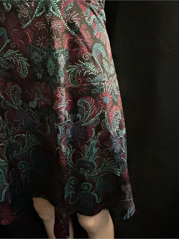 The Limited Black & Plum Brocade Fit-&-Flare Dress SZ 2 NWT - Image 4