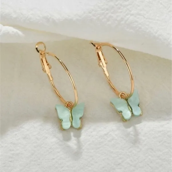 3/$30 💛 Butterfly Hoop Earrings Gold - Image 2