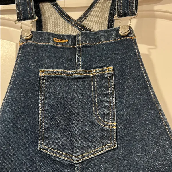 Levi's dark blue skinny‎ Denim Overalls medium - Image 4