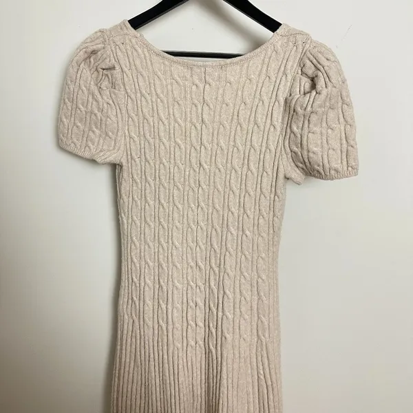 FREE PEOPLE Madsen Midi Dress in Oatmilk Size Large - Image 9