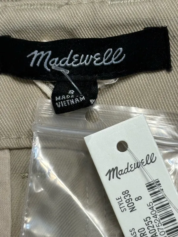Madewell Classic Pleated Linen Blend High-Rise size 8 Shorts - NWT - Image 4
