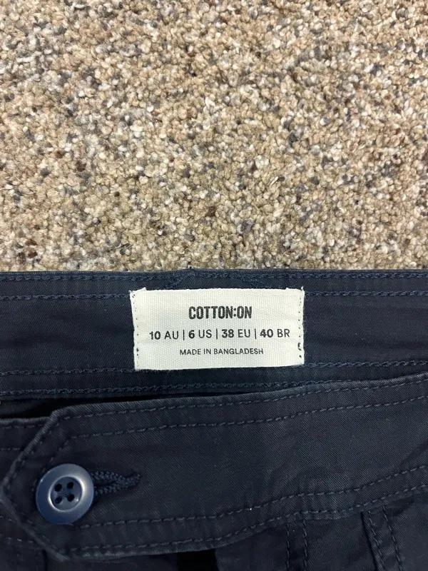 Navy cotton on cargo pats - Image 3