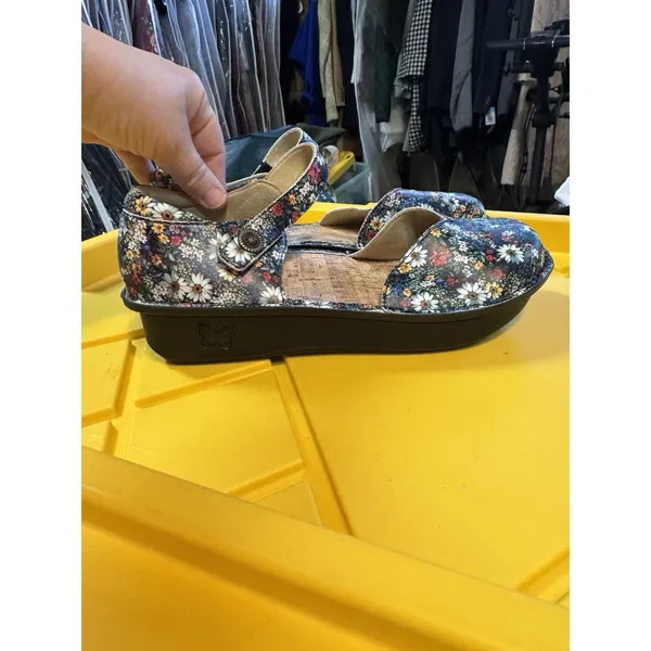 Alegria Paloma Mary Jane shoes colorful floral Leather Size 40 US 9.5-10 - Image 4