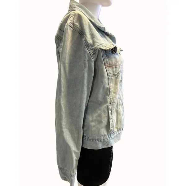 Aeropostale Women's Jean Denim Distressed Jacket Size XL SKU 5342 - Image 2