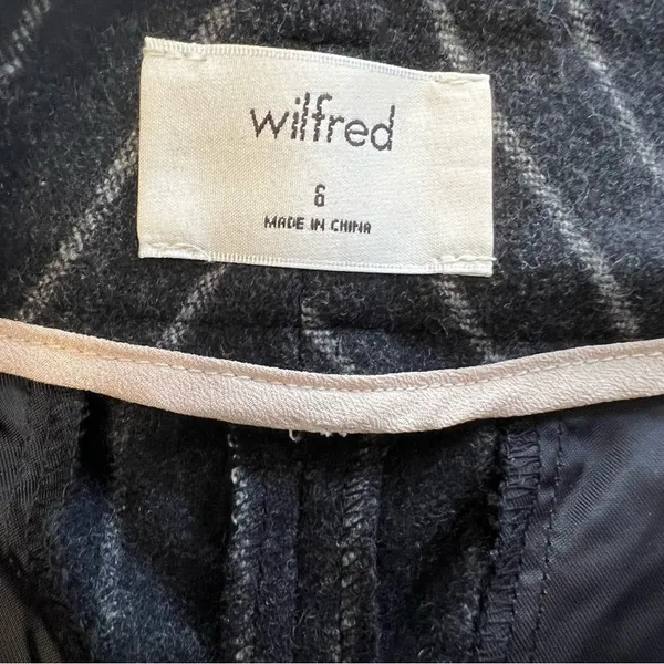 Aritzia Wilfred Wool Cashmere Pinstripe High Rise Trouser Pants 6 - Image 9