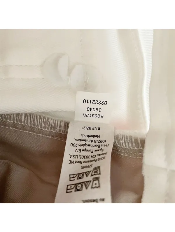 Spanx Stretch Twill Cropped Wide Leg Bright White Size Small Coastal Neutral - Image 8