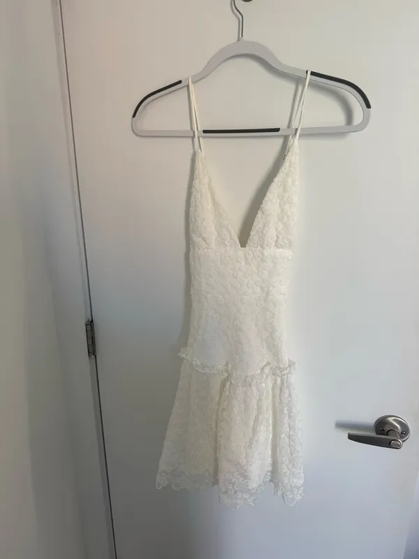 Selfie Leslie Dress White Mini - Image 3