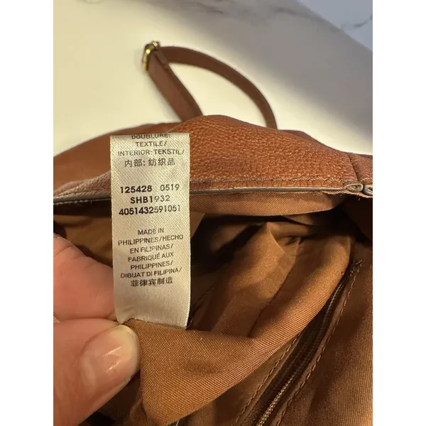 Fossil Claire Leather Backpack Purse Brown Pebbled Vintage Career School Casual - Image 9