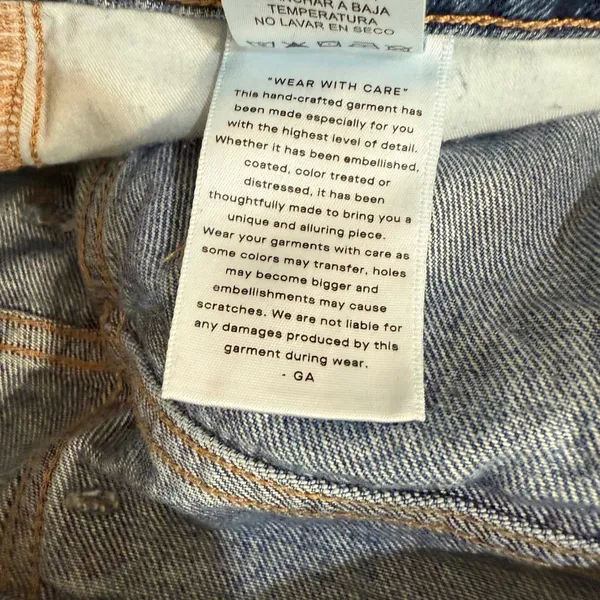 Good American Good Barrel Relaxed Jeans Women 12/31 Blue High Rise Wide Tapered - Image 12