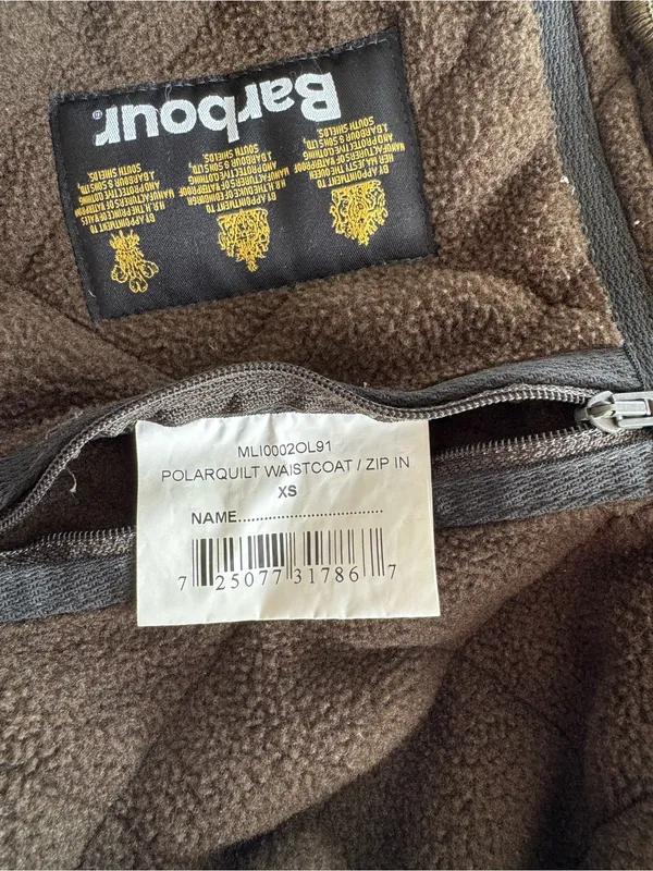 Barbour Women’s XS Quilted Best Dark Green Zip Pockets Vest Reversible Classy - Image 7