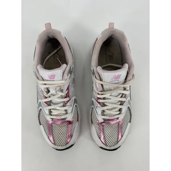 New Balance 530 Sneakers Womens 7.5 Pink Sugar White Silver Retro Y2K Running - Image 3