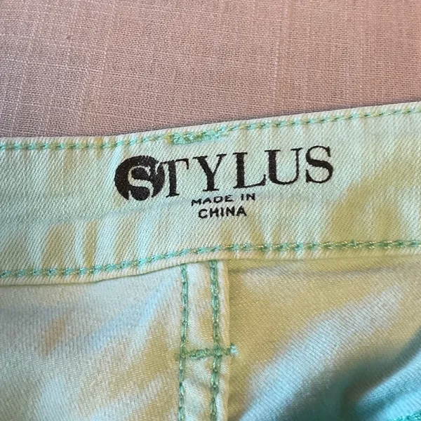 STYLUS Mint Ankle Jeans for Women Green Size 16 - Image 3