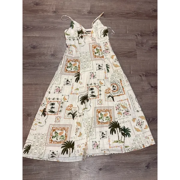 Paper Heart Australia Tropical Maxi Dress Sz L Boho Beach - Image 2