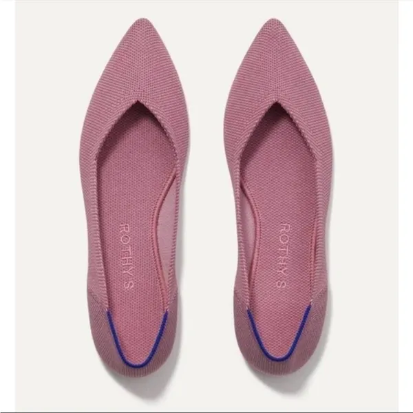 ROTHY'S The Point Retired Knit Upper Slip-on Pointed Flats Pink Size 7 - Image 4