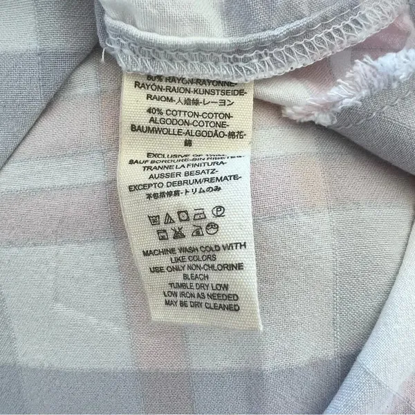 Free People Loveland Plaid Button‎ Up Boho Frayed Hem Shirt - Image 7