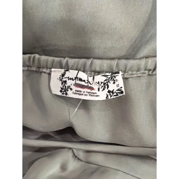 NWOT Free People Intimately Slip Dress Womens Sage Green Satin Ruffle XS - Image 5