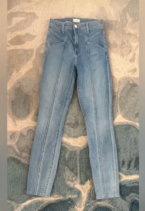 Mother Jeans The Seamed Swooner Hover Size 25 Blowing Kisses EUC - Image 11