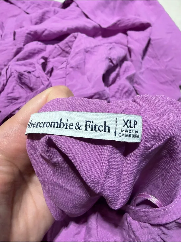 Abercrombie & fitch Purple Tiered Spaghetti Strap Dress XLP - Image 8