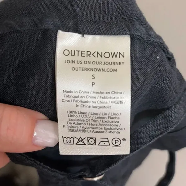 ✨Outerknown Eclipse Black Black/Grey Sz Small Tank Top✨ - Image 7