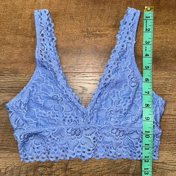 Aerie Lace Pullover Wireless Lined Bralette in Blue - Image 9