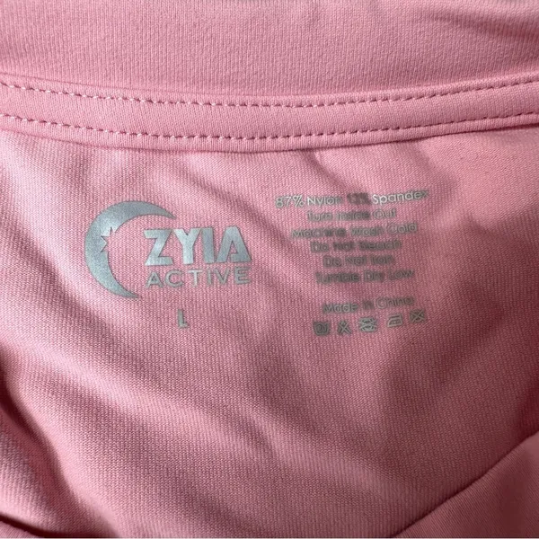 Zyia Active Muted Pink High‎ Neck Stronger Cropped Tank Top Size L NEW - Image 4