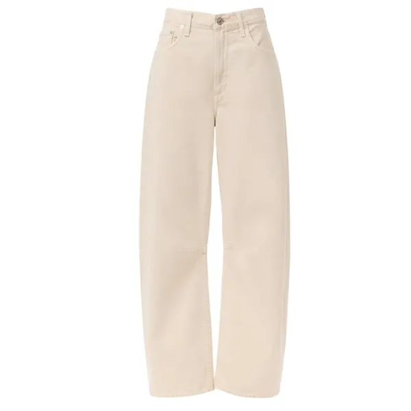 Citizens of Humanity White Micro Barrel Jeans Size 32 High Rise Baggy Rigid $248 - Image 6