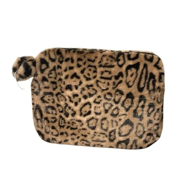 H&M Leopard Print Brown & Black Faux Fur Clutch(NWOT) - Image 2
