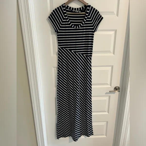Athleta Maxi Dress Navy White Size XS - Image 2