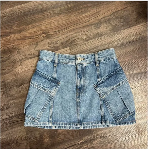 Pull & Bear Skirt Denim Mini - Image 2