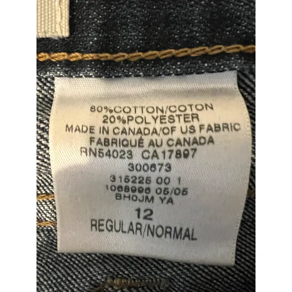 GAP Jeans Womens Size 12 Blue Low Rise Bootcut Embroidered Pockets Zip Close - Image 3