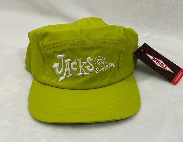 Jacks Surfboards Wave Lime Green 5 Panel Surf Camp Hiking Surfer Skate Hat Cap - Image 3
