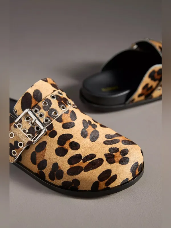 ALOHAS Halia Leopard Print Buckle Mules Clogs EU 41 US 10.5 $220 - Image 3