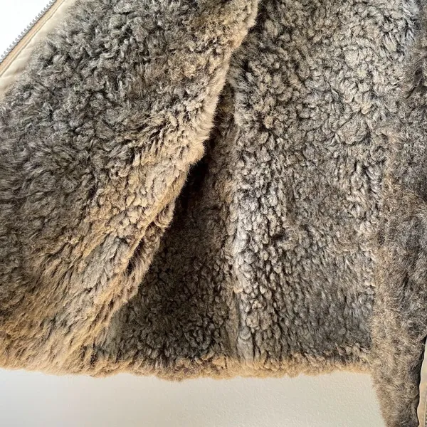 romantic vintage faux fur vest w/‎ pockets casual warm winter glam women size M - Image 4