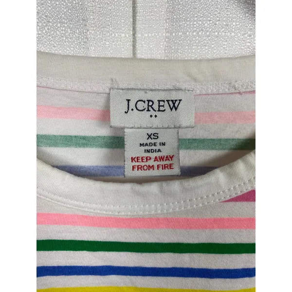 J.Crew Rainbow Stripe Cotton Pajama Short Set Sz.XS - Image 6