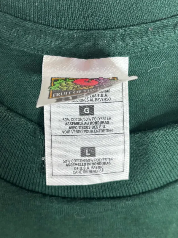 Fruit of the Loom Vintage scarecrow fall Halloween decor Green T‑Shirt top size large - Image 5