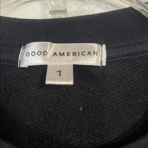Good American Womens Libra Horoscope Crewneck Sweatshirt Black Small - Image 2