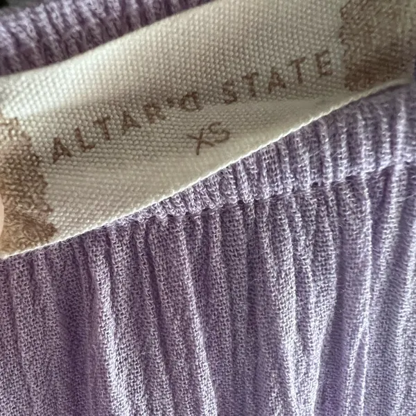 Altar’d state lavender smocked sleeve romper - Image 3