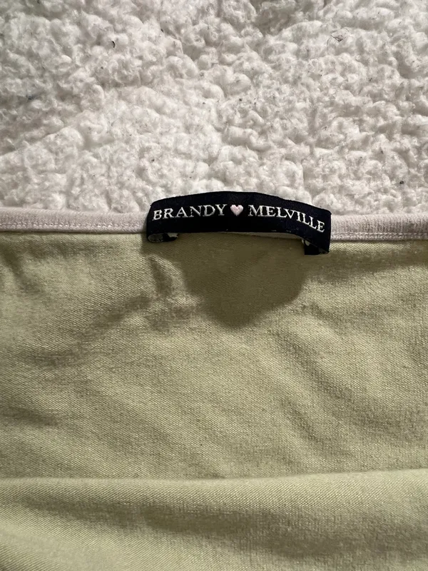 Brandy Melville Lime Green Halter Crop Tank - Image 3