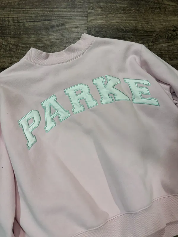 PARKE fleece mockneck sweatshirt in sprinkle - L/XL - Image 4