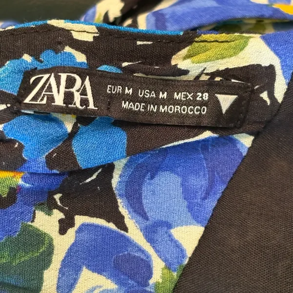 Zara Floral One-Shoulder Blouse - size M - Image 7