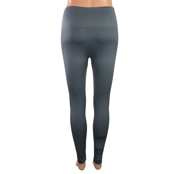 Set Active Women's Gray Mid Rise Yoga Workout Athletic Leggings Pants Size M - Image 3