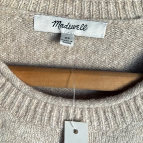 NEW Madewell Belmore Floral-Sleeve Pullover Sweater in Coziest Textured Yarn - Image 4