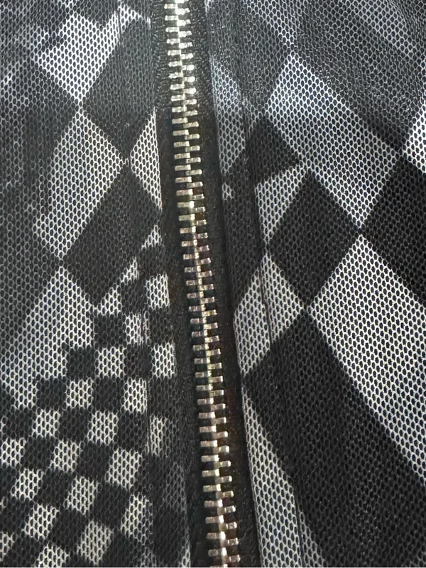 Y2K Mall Goth Checkerboard Mesh Corset Top Edikted NWT XS - Image 10