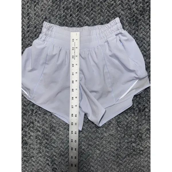 LULULEMON Women's Speed Up Shorts Serene Blue stretch Black Size 2 - Image 5