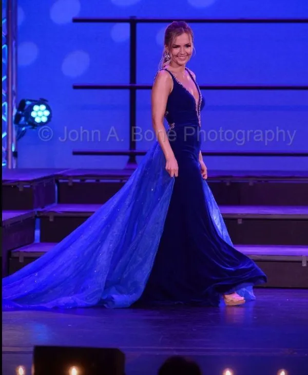 Johnathan Kayne Blue Pageant Gown - Image 2